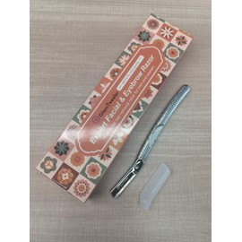 Face Razor and Eyebrow Razors + 7Pcs SWEDISH Blade Refills, GlamTweeler Heavy Duty Expert Facial, Body and Bikini Hair Removal Razors with Silicone Travel Case, Reusable Shaving Razor for Men & Women