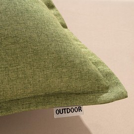 MIULEE Outdoor Cushion Weatherproof Cushion Cover Waterproof Decorative Cushion Covers Linen Look Sofa Cushion Decorative Cushion for Garden Sofa Couch Living Room Bedroom Set of 2 40 x 40 cm Dark