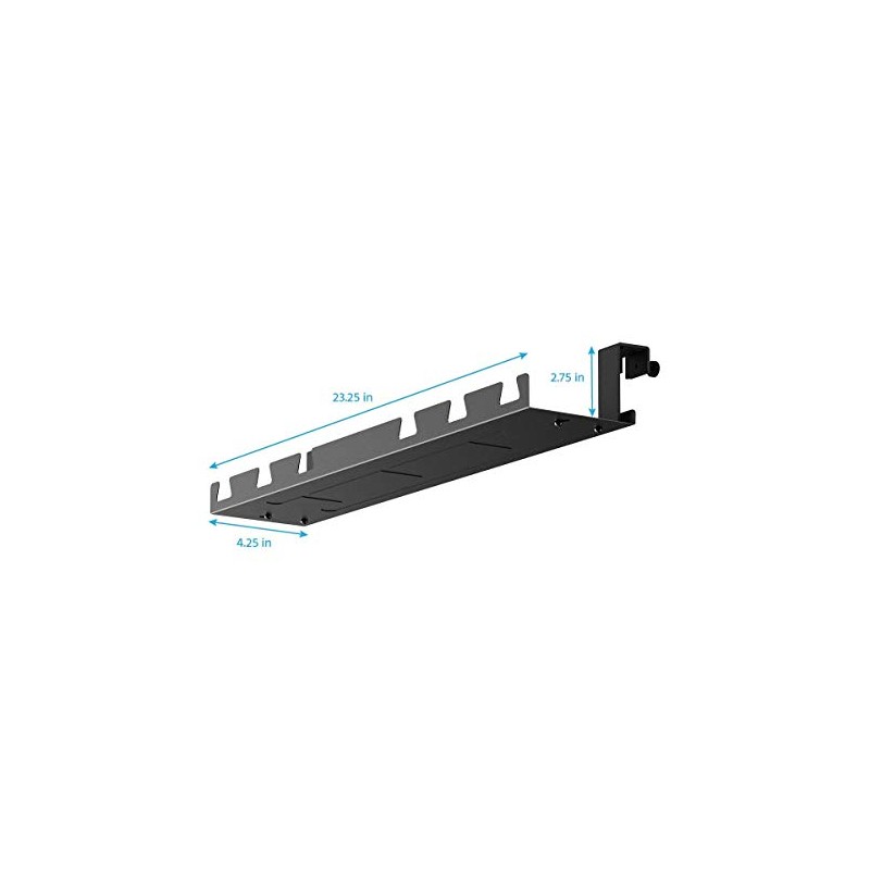 Mono Cable Tray Organizer - Black | Under Desk Cord