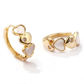 Hoop Earrings, Women's, Popular, Hypoallergenic, Earrings, Ear Accessory, 18K Gold, Silver Copper Cubic Zirconia, Cubic Zirconia