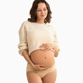 Angelhood 6 Pack Womens Maternity Underwear,Healthy Maternity Pregnancy Panties Postpartum Mother Under Bump Underwear Large