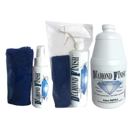 Diamond Finish Pro Premium 84 Ounce Kit Multi Surface Cleaner Polish Protector Vehicles, Boats, Home, Removes Tar, Bird Poop, Brake Dust, Tree Sap, Grease, Fingerprints as it Shines