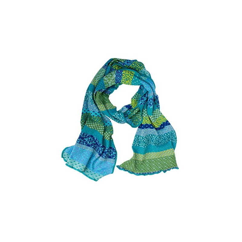 Invero, Pattern Scarf Flora, 100% Cotton (KBA), Caribbean