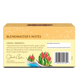 Celestial Seasonings Herbal Tea, 20 Count Box, Ginger plus Probiotics, 6 Count