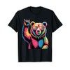 Rocking Bear Sunglasses Wildlife Colorful Bear Rock N Roll T-Shirt