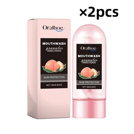 Peach Flavor Teeth Rinse Fresh Breath Long Lasting Fragrance, Oral Care chewable mouthwash Propolis Cleanser - Specification: 2pcs