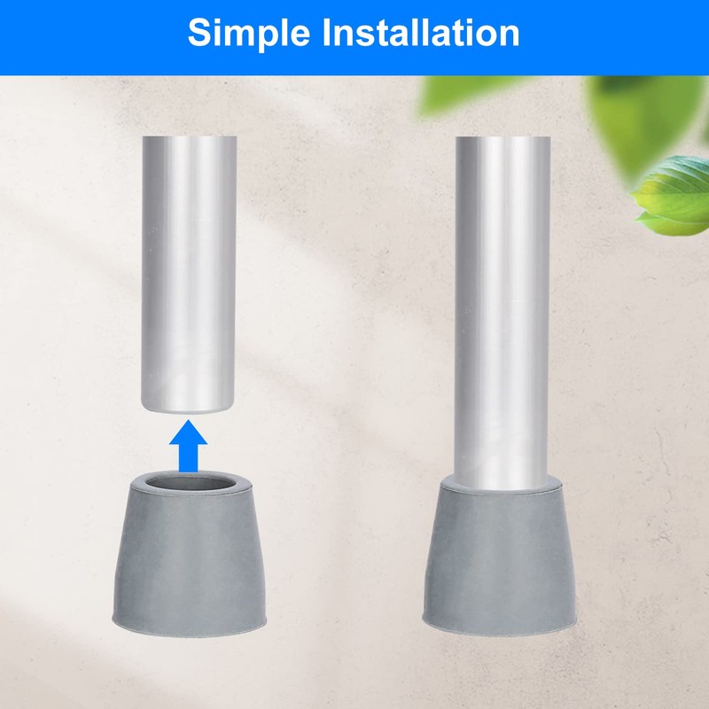 supregear Walker Tips, 4 Pcs Universal Walker Commode Replacement Tips