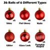 Mulaibdin Pack of 36 Christmas Baubles, Christmas Tree Baubles Plastic,