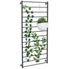 MyGift 4 Ft Tall Trellis, Black Metal Wall Mounted Garden