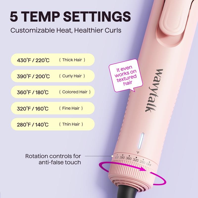 Wavytalk Cool Curl Airflow Styler, 2 in 1 Flat Iron
