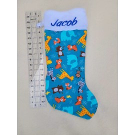 Unbranded Jungle Nursery Christmas Stocking Custom Embroidered Patriotic Christmas Gift
