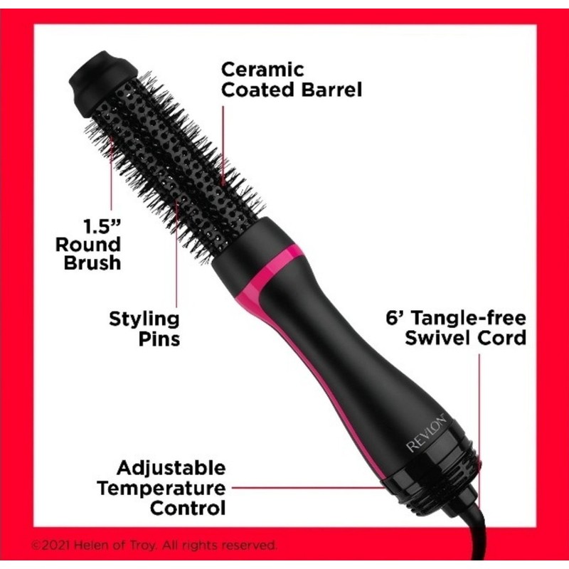 Revlon One-Step Root Booster Round Ceramic Hair Dryer, Black
