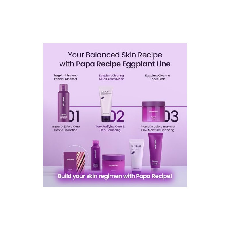 PAPA RECIPE Eggplant Clearing Mud Cream Mask 100ml Wash Off