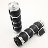 HTT Chrome Rubber Hand Grips 1" Pair For HD FXDWG