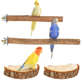 Set of 4 parakeets, perch, bird supplies, perch, nail sharpener, nail polishing, birds, nail clippers, bird stand, branches, parakeet, toy, chewing toy, cage stand, cage accessory, tosses, bird