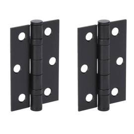 HANDLEZONE® Door Hinges 1 Pair 76mm / 3 inch Ball Bearing, with Screws - Black Matt