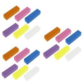 Outanaya 3sets Complete Manicure Kit 9.5x2.5x2.5cm Nail Buffer Sponge Nail File Sanding Blocks 5pcs*3 Random Color