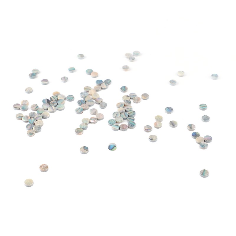 100Pcs Fretboard Dots Natural Abalone Shell Bright Color Round Guitar