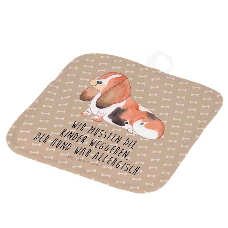 Mr. & Mrs. Panda Basset Hound Dog Pot Holder Gift