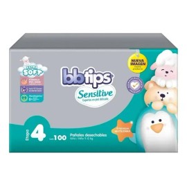 Pañales Etapa 4 Bb Tips 100 Pzas Unisex