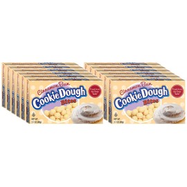 Cookie Dough Bites - Cinnamon Bun Bites - Chocolate-Covered Edible Cookie Dough Bites - Egg-Free Edible Cookie Dough Candy -12 Count (3.1 oz each)