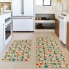 HSOWKDN Mid Century Atomic Kitchen Rugs Sets of 2 Non