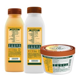 Kit Garnier Fructis Hair Food Coco Rutina Completa, Reparación Profunda para el Cabello Dañado, Shampoo 300 ml, Acondicionador 300 ml y Mascarilla 350 ml