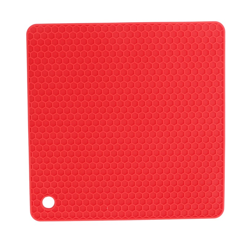 5Pcs Silicone Trivet Mat Square Round Honeycomb Hot Pad Non