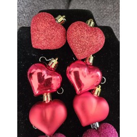 EG&G HEART VALENTINE'S COLORFUL EARRINGS. PICK 1 OF 6 STYLES RED SHADES PURPLE SHADES