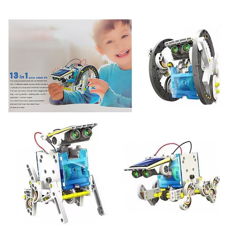 Solar Robot Toy 13 in 1 Sturdy Plastic Hand Eye