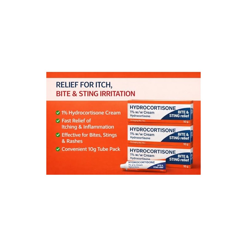 5 x Bite & Stings Relief Cream - Hydrocortisone 1%