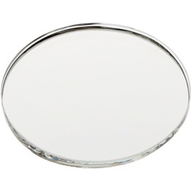 Plymor Round 3mm Non-Beveled Glass Mirror, 2 inch x 2 inch (Pack of 2)