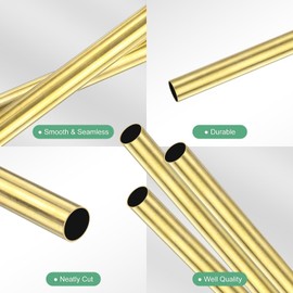 M METERXITY 3-Pack 300mm Copper Round Tube, 6mm OD 0.2mm Wall Thickness Copper Seamless Tubing for Construction/Machining/DIY Crafting, Metal Straight Pipe [0.24x0.008x11.8IN]