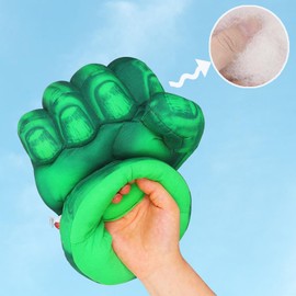 JEEK Superheld Hände Fäuste Kinder Riesen Fäuste Handschuhe Spielzeug Smash Boxhandschuhe Spielzeug Geschenke Weiche Plüsch Handschuhe für Kinder Jungen Mädchen (grün B)