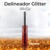 Helen Von Kosmetisch Delineador Glitter Liquido Larga Duracion Brocha Kit