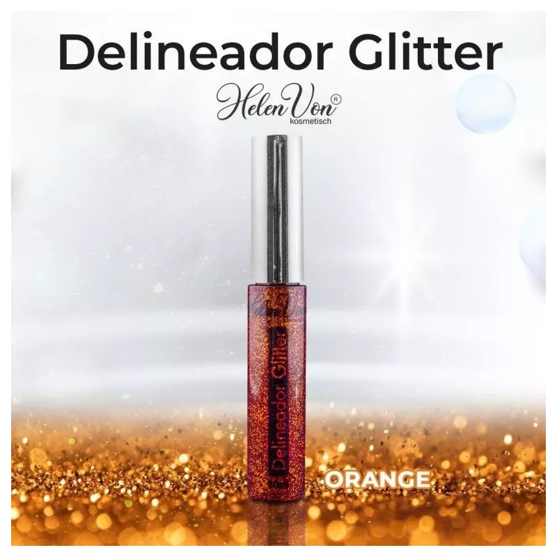 Helen Von Kosmetisch Delineador Glitter Liquido Larga Duracion Brocha Kit
