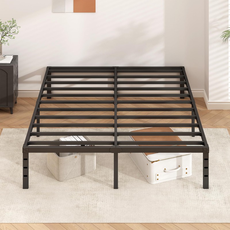 HLIPHA Metal Platform Bed Frame 18 Inch Tall,No Box Spring
