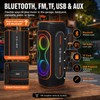 Musibaby Black 80W Waterproof Portable Bluetooth Speaker for Outdoor Use