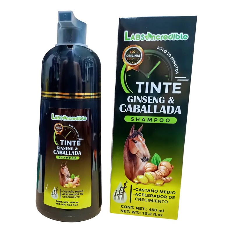 Shampoo Tinte Ginsen & Caballada Acelerador Color Castaño