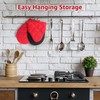 Puppet Mini Oven Mitts Red Cotton Silicone Non-Slip Short Sleeve