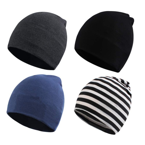 XIAOHAWANG Baby Beanies Unisex Soft Toddler Cotton Hats Slouchy Infant