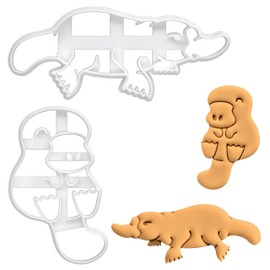BAKERLOGY Set of 2 Platypus Cookie Cutters (Shapes: Cute and Realistic Platypus)