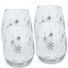 Winter Wine Glass Set - Set of 4 Stemless Glasses