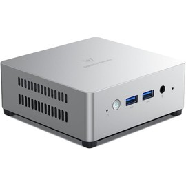 MINIS FORUM UN100L Mini PC, Intel 12th Gen Alder Lake- N100.8GB LPDDR5 RAM 256GB PCIe SSD, Desktop PC 4K Triple Display, 4x USB Ports, Gigabit Ethernet, Business PC for Home Server/Network Firewall