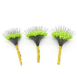 300 Pcs Big Green Rubber Fishing Bobber Stopper,Float Sinker Stops, 7 Size Oval Fishing Peg Float Stop Available (M)