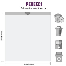 4 Gallon White Trash Bags Drawstring - 3-4 Gal Small Garbage Bags For Bathroom 57 Count 15 Liter Plastic Unscented Mini Size Waste Basket Liners Kitchen Office Car Strong Thick Bulk Heihaily