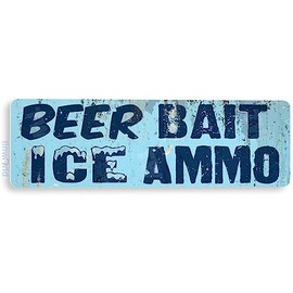 Tinworld Tin Sign Ice Beer Ammo Sign Marina Sign Restaurant Rustic Metal Sign Decor D281