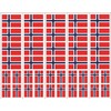 40 Removable Stickers: Norway Flag, Norwegian Party Favors, Decals