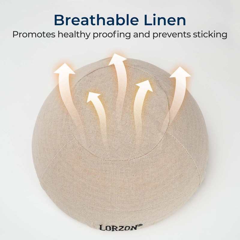 Lorzon 6 Pack Bread Proofing Basket Cover, 10 Inch Round