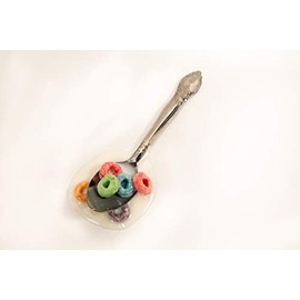 Just Dough It Fake Spoon with Fruit Loops and Milk